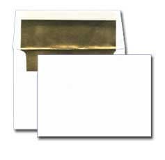 A9 Invitation Envelope - Gold Foil Lined - 24# White (5 3/4 x 8 3/4) - Announcement Envelope Series (Box of 250) by Office Express