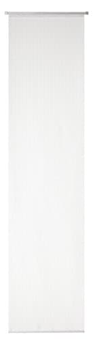 Deko Trends Lift 71 Polyester Panel Curtain with Aluminium Panel Carrier and Weighted Bar, Pure/White Voile Sliding Partition 245 x 60 cm