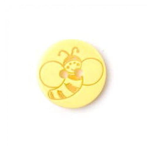 Round Bumble Bee Design Buttons - per 5 buttons
