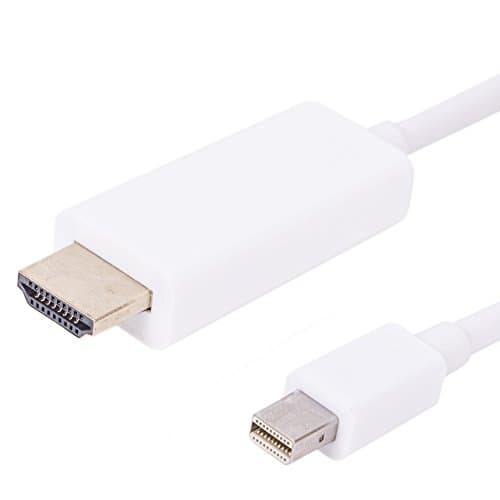 1.8 m Full HD Mini Displayport on HDMI cable | MiniDP on HDMI | Thunderbolt Adapter (Full HD 1080P | PC and Apple/MAC, MacBook Pro, MacBook Air | White