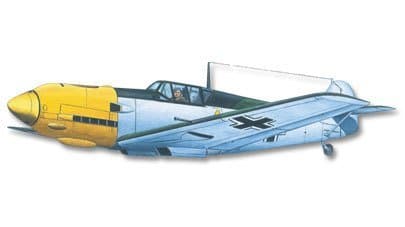 MESSERSCHMITT ME109E RUBBER POWERED BALSA MODEL KIT 14 YEARS & OVER