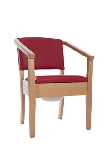 Home Chairs Direct Commode in red waterproof Fabric (22.5" SEAT HEIGHT RED)