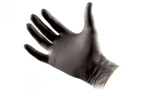 Black Nitrile Gloves - Rolled 10 pairs Large