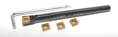 Glanze CCMT Indexable Lathe Boring Bar Set with 4 Inserts 6 MM Shank