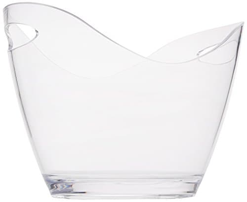 Genware NEV-PCB-S Champagne/Wine Bucket, Plastic, Small, Clear