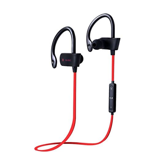 Bluetooth Headphones, H5 Wireless headset Bluetooth 4.1, High quality Wireless Music, IP54 Waterproof Sports Headphones with Mic and up to 5 Hrs Play Time for Running, Cycling, Gym, Noice Cancelling Earbuds, Fast Charging, for iPhone, Samsung, Xiaomi, Lg, Asus.