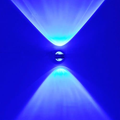 INNORI LED Wall Light 2 pcs 2W Blue Light Vertical Aluminum Wall Sconce
