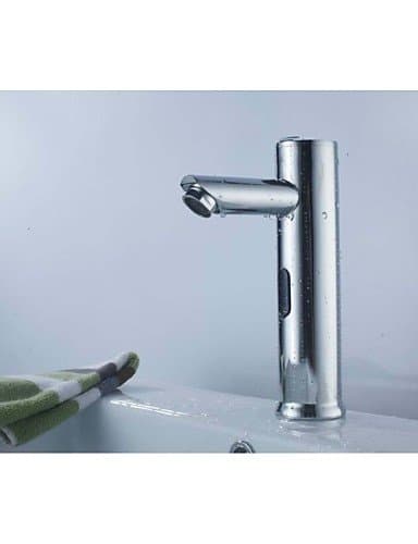 AAAA Battery Power Automatic Sensor Bathroom Touchless Faucet Hot Cold Mixer Sink Faucet Tap