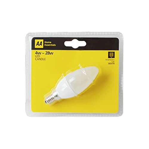 Status International AA Small Eddison Screw Cap LED Candle Light Bulb, 4 W