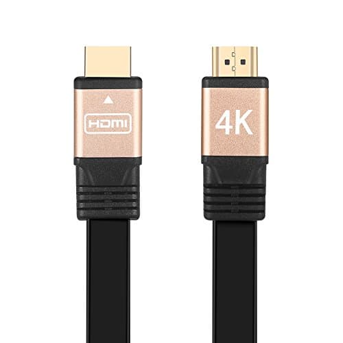 HDMI Cable Gold High-Speed 19 Pin V2.0 Flat Wire HDMI to HDMI Cable Supports 4K 3D Ethernet and ARC for Xbox360, PS3, BluRay Player, TV and More (10M)