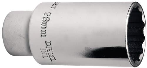 EXPERT 28MM 1/2" SQUARE DRIVE HGV DIESEL INJECTOR SOCKET - Expert Quality, 12 point socket for the removal of diesel injectors from HGVÕs including Scania and Volvo. Forged from chrome vanadium steel hardened, tempered, chrome plated and polished for corrosion protection. Display packed.