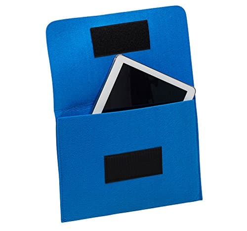 Felt Tablet PC Sleeve Bag Case with Velcro Closure – Blue