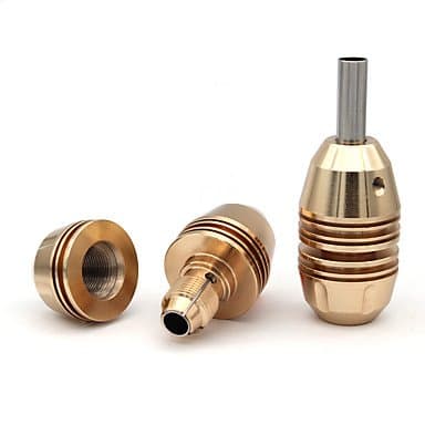 Self -Lock Brass Tattoo Grip , golden