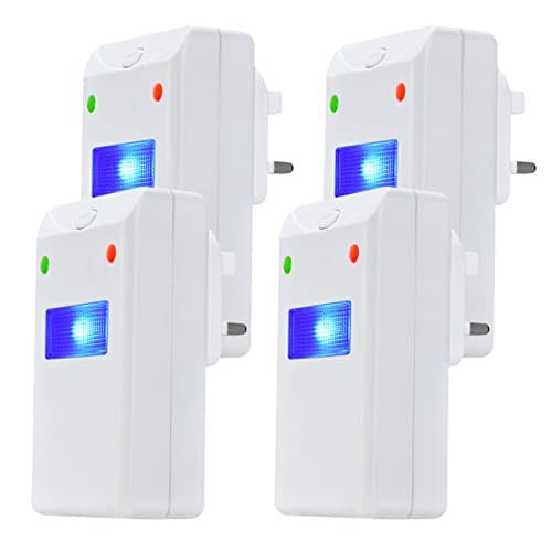 Pest Control Ultrasonic Repeller, Pataele Electronic Plug-in Repeller for Insects, Best Repellent for, Cockroach, Flies, Roaches, Ants, Spiders, Fleas, 4-pack