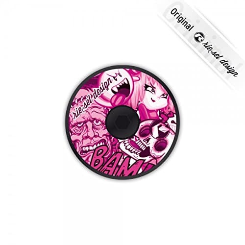 A- Head Plug ,, dec : kel ' Stickerbomb pink - cover for fork - steerer - bicycle fork - fork - MTB - Bike