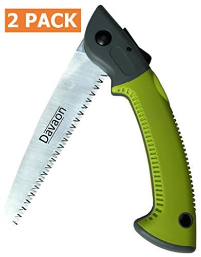Pro Pruning Saw [2 PACK] – Premium Folding Hand Saw - Triple Cut Ultimate Sharp Blades – Best Tool for Garden, Tree Pruning, Camping Hunting Survival Gear – Rugged Durable Trimmer – Comfort Soft Grip – Quality Guarantee
