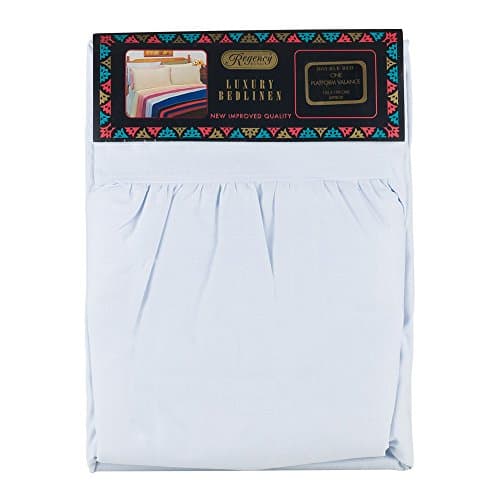 Regency Royal Valance Platform Bed Sheet Size Single/Double/King Available (Pale Blue, Double Bed Sheet)