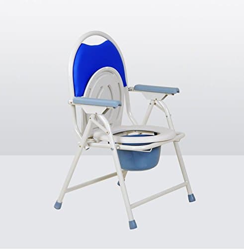ZHDC® Commode chair, Thicker steel pipe Collapsible Removable Comfortable Non-slip waterproof The elderly Pregnant women Durable, rust-proof