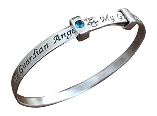 Sterling Silver Baby Bangle December Birthstone