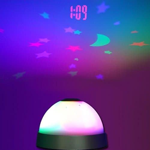 Vshare® Alarm Clock Star Sky Children's Night Light Projector 7 Color charge