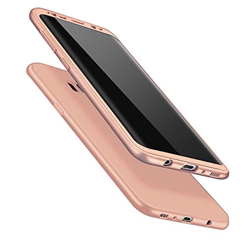 Samsung Galaxy S8 Front and Back Case, Ontseev Drop Protection Ultra-Thin Soft TPU Case Anti-Scratches Flexible Rubber Bumper Cover for Samsung Galaxy S8 - Rose Gold [Not Include Display Screen Protection]