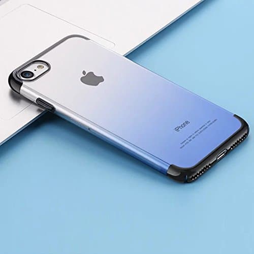 For iPhone 7 6 6s Plus Gradient Color PC Phone Cases Hybrid Cover Clear Crystal Cell Phone Case For iphone 6 7 plus Back Protective Case Cover (iphone 6/6s, A)