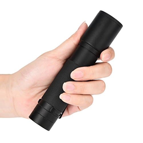 LED Torch Super Bright, Rechargeable Tactical Flashlight with USB Charger, 5000 Lumens CREE LED Waterproof Torch with 5 Light Modes for Indoors and Outdoors Use Quistal (Black)