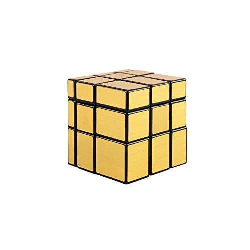3 x 3 x 3 Rubik's Cube Brushed Mirror Professional Cube-Gold