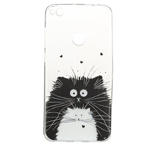 For Huawei P8 Lite 2017 Case [With Tempered Glass Screen Protector],Qimmortal(TM) Soft Silicone Bumper Ultra Thin Slim Flexible Cover Case ,High Quality TPU with Colorful Cute Printed Pattern Fashion Design Protective Back Rubber Case Cover Shell Perfect Fitted For Huawei P8 Lite 2017