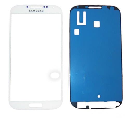 iTech Germany Samsung Galaxy S4 Front Display Glass White - High Quality Touchscreen Repair Set for i9500 i9505 LTE with Tools and Adhesive Foil
