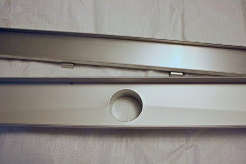 Novalinea - 27.5 Linear Shower Drain with Tile Insert Grate, 2 Center Outlet, 304 Stainless Steel by NovaLinea