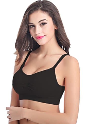 Coffeepop Women's Solid Comfort Seamless Nursing Bralette Bra