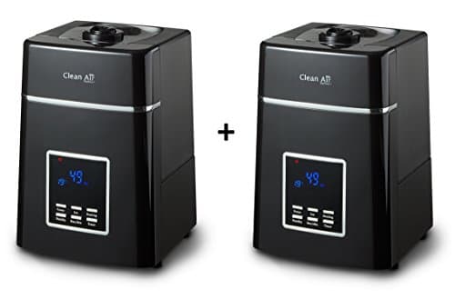 Clean Air Optima 2x Humidifier with Ionizer CA-604 Black - Suitable 55m² - Ultrasonic Humidifier