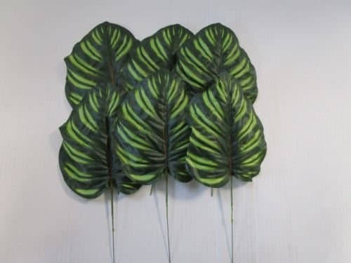 Pack of 6 Artificial Melon Leaves - 30cm - Melon Pick Bundle