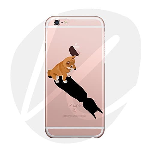(Sleeping bear) iPhone 7 Plus Case Cover,Lovely Pet Cute Animal Cartoon Little Dog (I am a Super Hero) phone Case Cover,Slim,Shock-Absorption Bumper,Anti-Scratch TPU Soft Case Cover, with Lanyard---Shiba INU