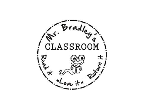 Personalised Teacher/Classroom/Library Stamp - Self Inking - 34 x 34 mm