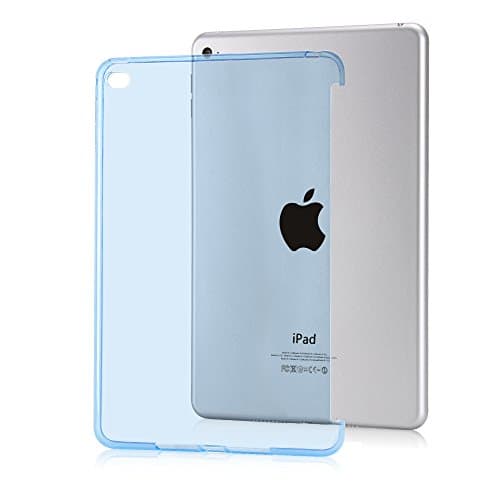 iPad mini 4 Case, iMucc Soft TPU Back Case Cover Perfect Fit with Apple iPad mini 4 [Keyboard Compatible] Smart Cover Release 2015 (Blue)