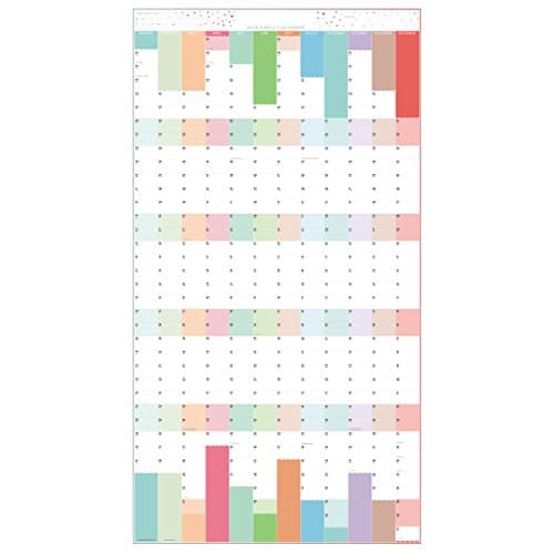 2018 Family Year Planner - Extra-large Laminated Wall Planner
