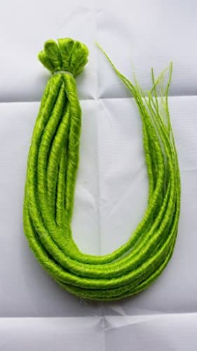 DreadLab - Synthetic Dreadlocks Backcombed Extensions 10 Pack Single Ended (Spring Green)