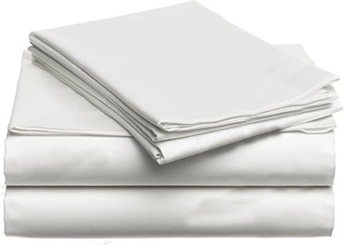 Hachete] 16" EXTRA DEEP FITTED SHEET SINGLE SIZE WHITE 100% EGYPTIAN COTTON 200 THREAD COUNT