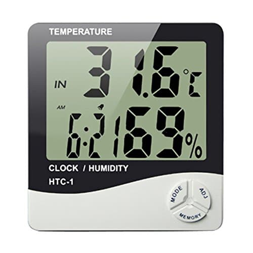 SYS HTC-1 LCD Digital Thermometer Hygrometer Indoor High accuracy Electronic Temperature Humidity Meter Clock Weather Station
