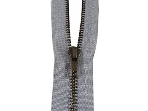 Zip 75 cm – 5 mm Brass – A Runner Metal Mesh Zipper can be opened Grey Grey Zip Mesh Metal Brass 75 cm Width 3 cm.