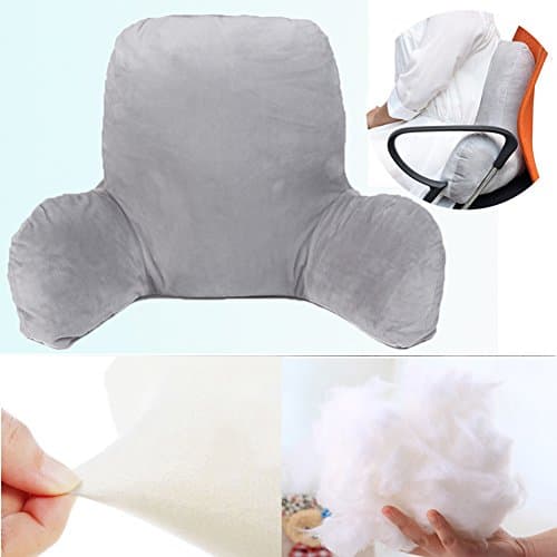 WHJY T Shape Pillow Classic Sofa Support Removable Lumbar Pillow Car Office Chair Home Rest Cushion (gray)