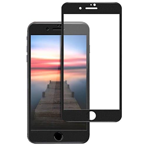 iPhone 6 6s Matte Full Screen Protector,XINRD 3D Carbon Fibre Soft Edge & Matte Tempered Glass(9H Hardness 0.26mm Anti-scratch Anti-fingerprint Anti-Glare) Full Screen Protection for iPhone 6 6s 4.7" Matte black