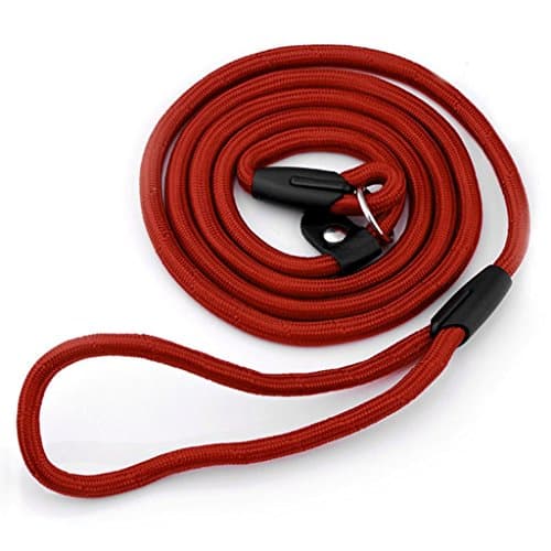 Mangostle Durable Pet Dog Nylon Adjustable Loop Training Leash Slip Lead Traction Rope Leashes Collar Small and Medium Dogs Leash 1.38m