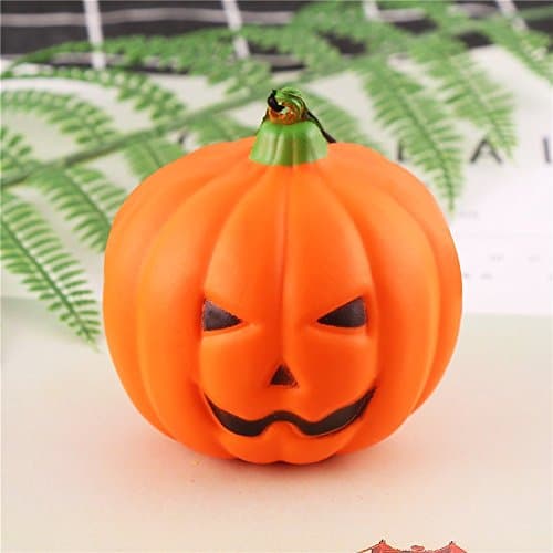 Rcdxing 1 pc PU Pumpkin Pendant Squishy Slow Rebound Decompression Toys-Orange