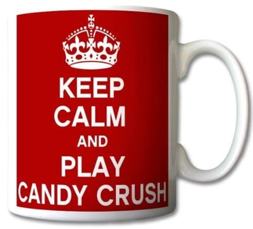 Keep Calm And Play Candy Crush Mug Cup Gift Retro