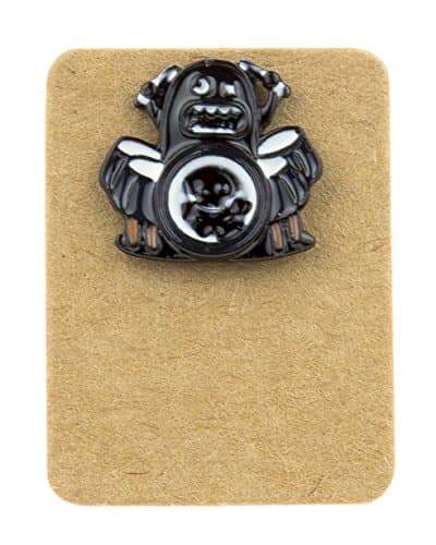 Metal Ghost Drum Player Enamel Pin Badge