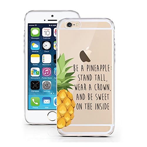 licaso® Case for Apple iPhone 6/6S Made from Thermoplastic Polyurethane (TPU) Silicone Pattern Ultra-Thin Protects Your iPhone 6 While Being Stylish Protective Bumper Case, TPU, Be a pineapple, iPhone 5 5S SE