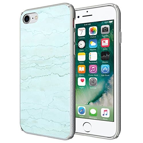 Protective iPhone 8 Case / iPhone 7 Case with Shock Absorption, Hard TPU and Marble Pattern Glass Materials, Slim fit Stylish Design for Apple iPhone 8 (2017) / iPhone 7 (2016) - Mint